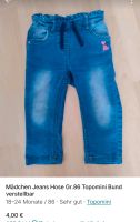 Mädchen Jeans Hose Gr.86 Bund verstellbar Topomini Brandenburg - Neuruppin Vorschau