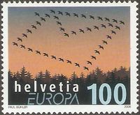 Schweiz 2065 ** Europa-CEPT 2008 – Der Brief - Vogelflug - Wald Nordrhein-Westfalen - Kamen Vorschau