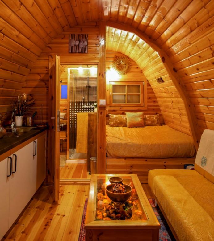 Camping POD Glamping L590 B300cm 2 Räume Kiefer wohnstatt in Rietberg