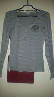 Kangaroos Shirt Langarmshirt schwarz /weiß gestreift Gr.32/34 Sachsen - Hartha Vorschau