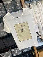 T-Shirt von ZARA Gr. M weiß gold Print Hessen - Kassel Vorschau
