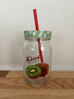 Kiwi Trinkglas mit Deckel und Strohhalm Baden-Württemberg - Kornwestheim Vorschau
