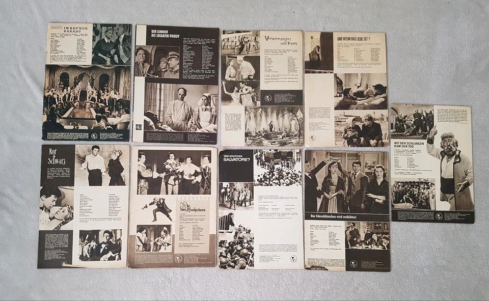 Filmplakate/Filmprogramme für Sammler abzugeben  1956 - 1967 in Burg (Spreewald)