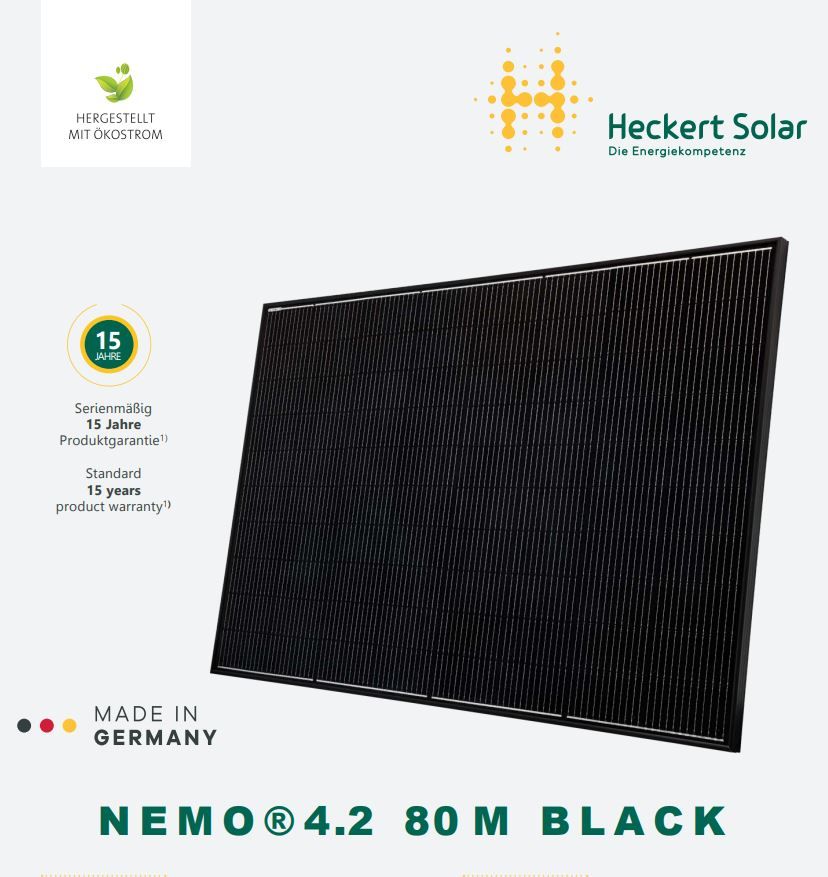 Heckert Solar PV-Modul Solarmodul - NeMo 4.2 80M 400W Black in Wachtendonk