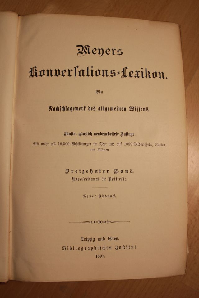 Meyers Konversations-Lexikon, 5. Auflage 1896/97 in Geltendorf