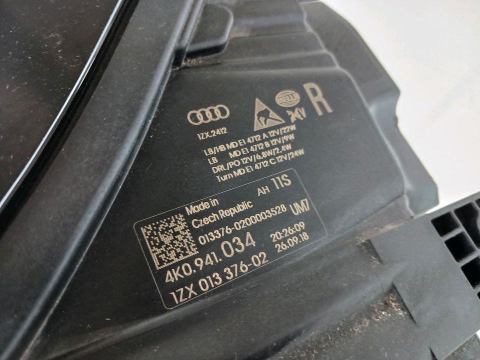 Audi A6 C8 4K Scheinwerfer vorne Rechts 4K0941034 LED in Niederkassel