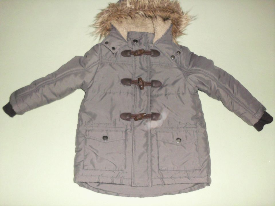 Winterjacke,Winterparka von Topolino Größe 98 grau in Braunsbedra