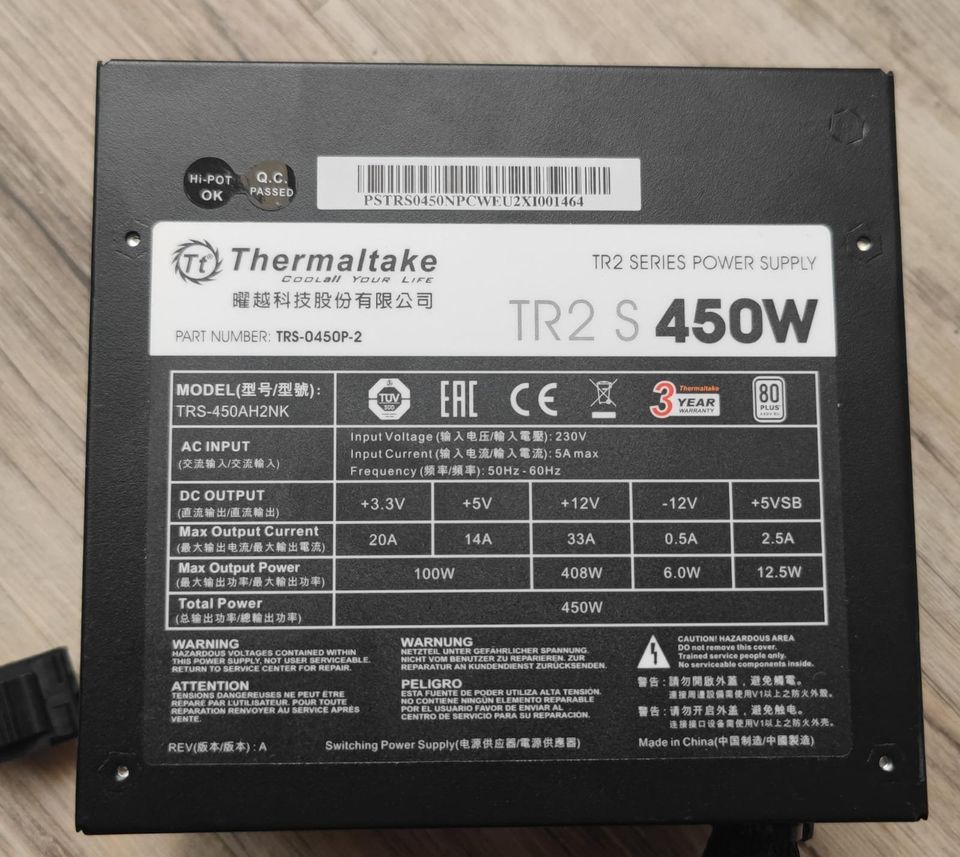 Netzteil Thermaltake TR2 S 450W in Schwarzenbruck