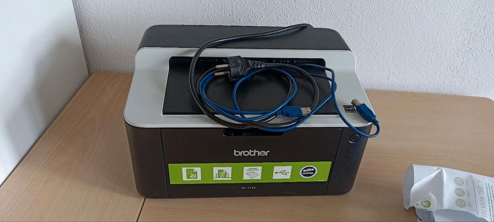 Brother Tonerdrucker HL-1112 mit 2 Toner in Langweid am Lech