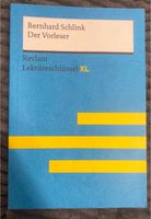 Der Vorleser Lektüreschlüssel XL | Bernhard Schlink | Reclam Nordrhein-Westfalen - Datteln Vorschau