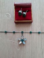 Hochwertiges Schmuck Set Kette Ohrstecker Strass türkis Antik Baden-Württemberg - Freiburg im Breisgau Vorschau