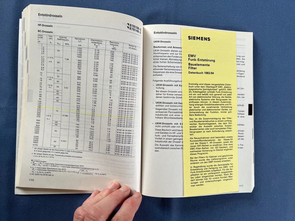 SIEMENS Datenbuch 1983/84 EMV Funk-Entstörung Bauelemente Filter in Bremen