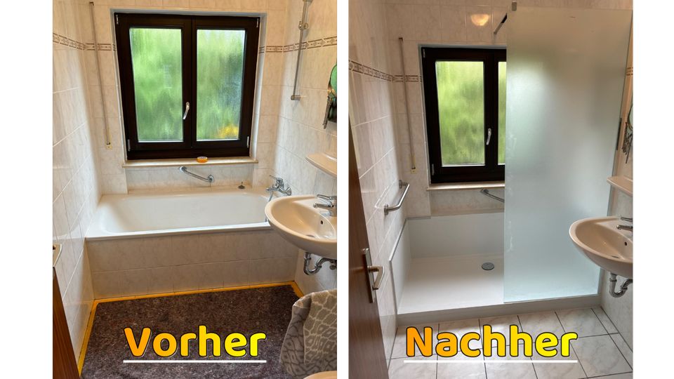 Badewanne raus, Dusche rein in einem Tag! in Edenkoben