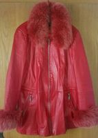 Lederjacke /Ledermantel mit Echtpelz Fuchs rot  gr. 44/XL TOP! Baden-Württemberg - Münsingen Vorschau