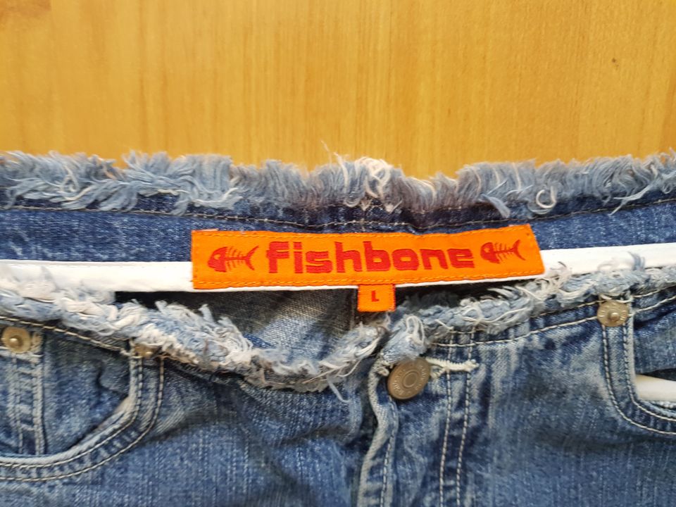 FISHBONE  Damen Jeans  Gr. L  Blau  UNIKAT ! in Neuss