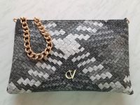 Clutch/Umhängetasche - grau & schwarz, goldene Accessoires - NEU Brandenburg - Heckelberg-Brunow Vorschau