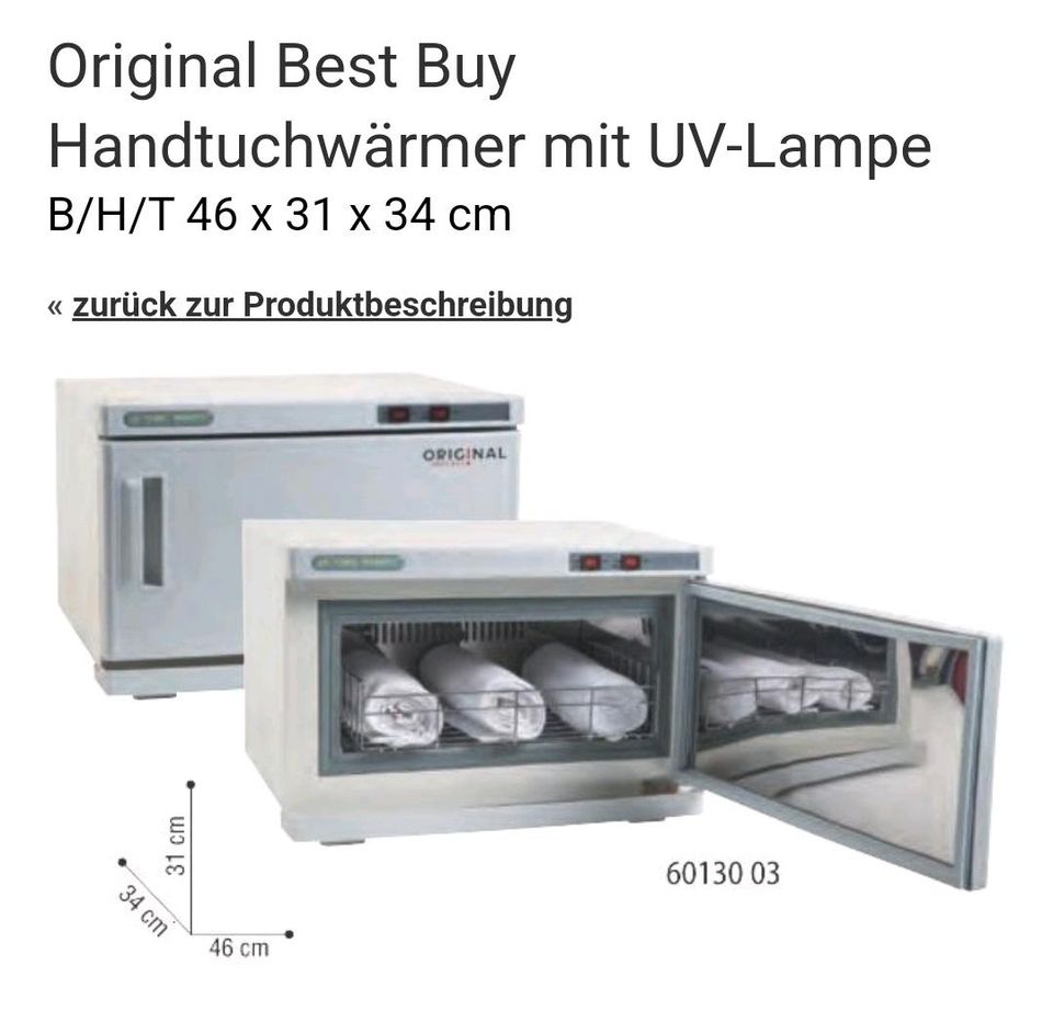 Kompressenwärmer Kosmetik mit UV licht in Riegelsberg
