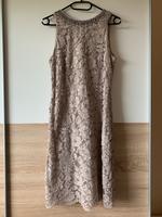 Marie Lund S/36 beige Abendkleid Midikleid Blumenmuster Spitze Nordrhein-Westfalen - Westerkappeln Vorschau