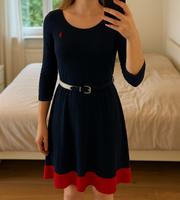US Polo Ralph Lauren Kleid xs 34 blau rot mit Gürtel Nordrhein-Westfalen - Ratingen Vorschau