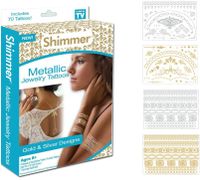 120x 70 Metallic Jewelry Tattoos Gold&Silber Temporäre Aufkleber Niedersachsen - Beedenbostel Vorschau