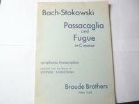 Stokowski Bach Passacaglia Partitur Berlin - Reinickendorf Vorschau