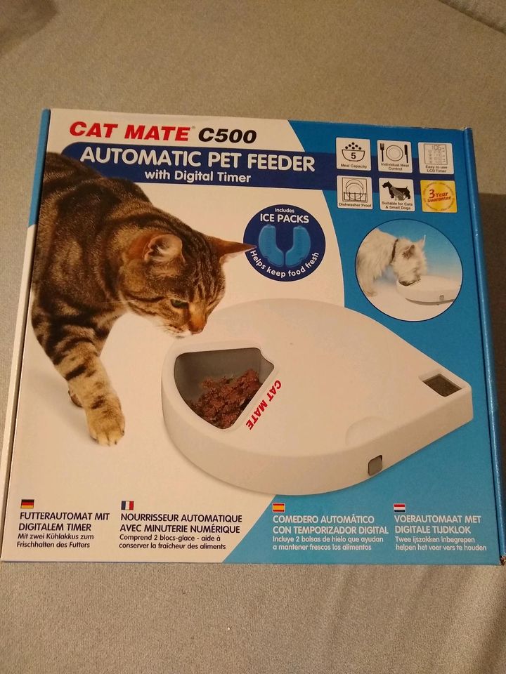 Automatischer Tierfutterspender mit Timer + Kühlakkus Pet feeder in Puchheim