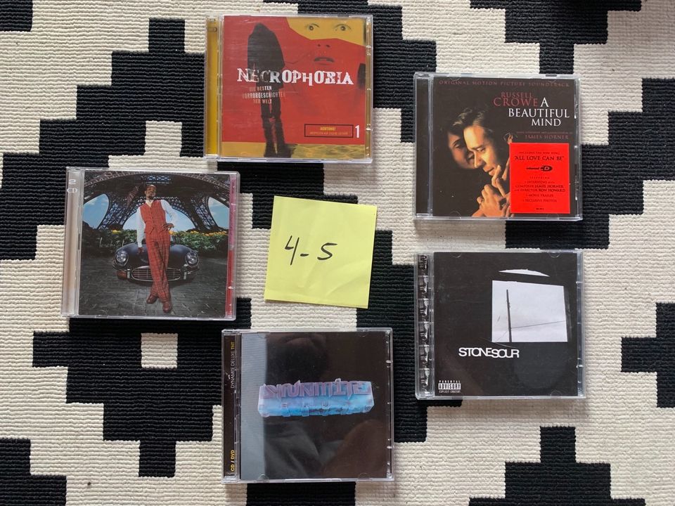 Metallica Alben CD CDs Sammlung A beautiful mind ost Aladdin in Lambrecht (Pfalz)