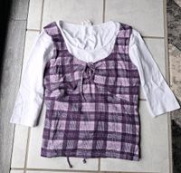 Shirt mit 3/4 Ärmel weiß lila Gr. 48/50 Hessen - Siegbach Vorschau