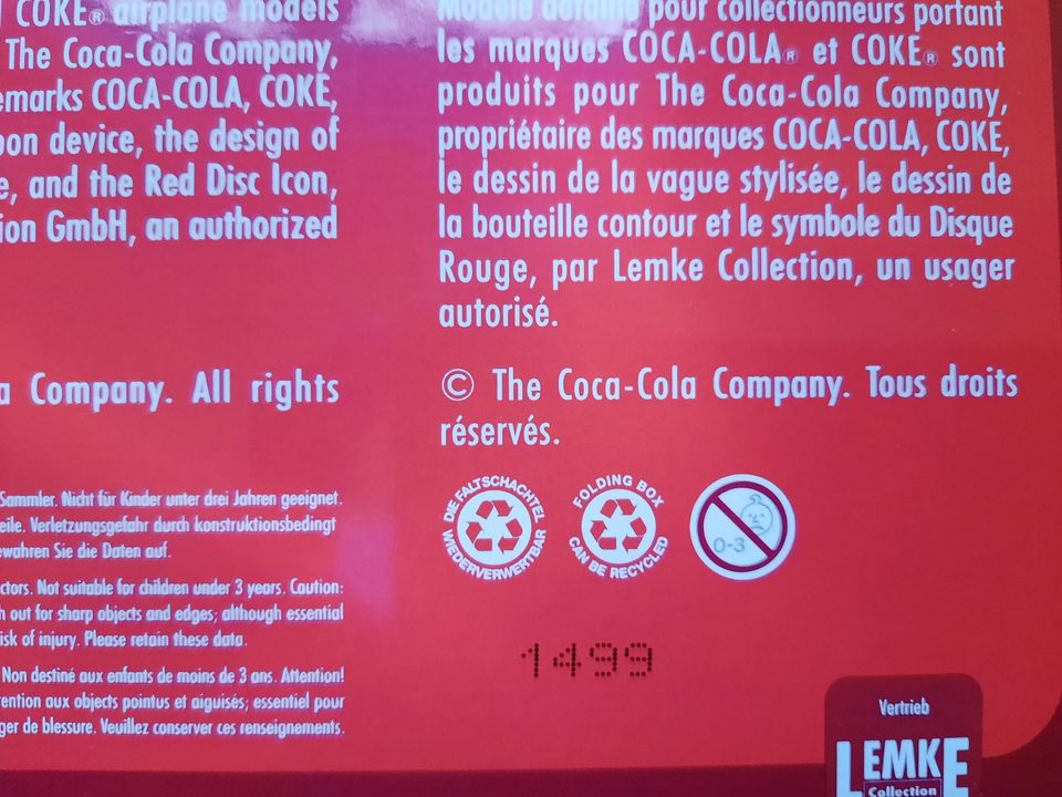 Herpa/Lemke A340-600 COCA COLA Ltd. Nr: 1499 Selten LC25002 1:500 in Unna