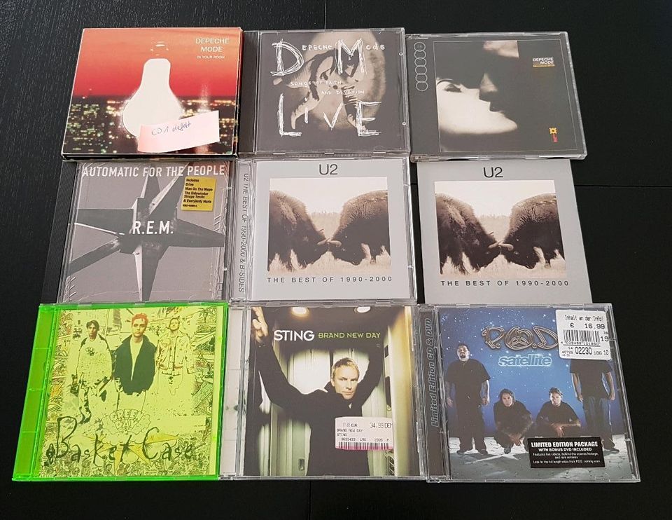 CDs/ DVDs von Depeche Mode, R.E.M., U2, Sting, P.O.D.,Green Day in Aschaffenburg