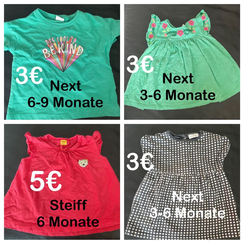 Next Steiff Mädchen Tops + Kleid Gr. 3 / 6 / 9 Monate 68/74 in Göppingen