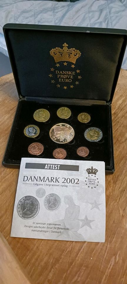 Münzen Danske Prove Euro 2002 in Scheeßel