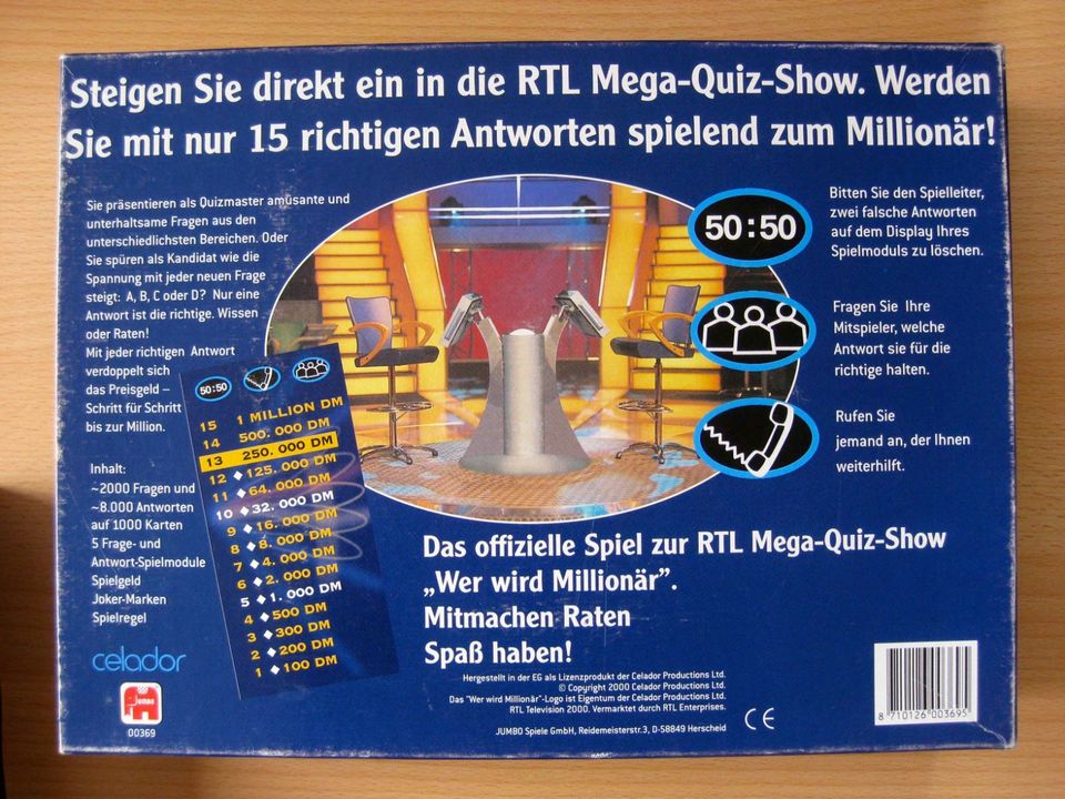 Spiel Gesellschaftsspiel Quizspiel WWM Wer wird Millionär? Jumbo in Markt Schwaben