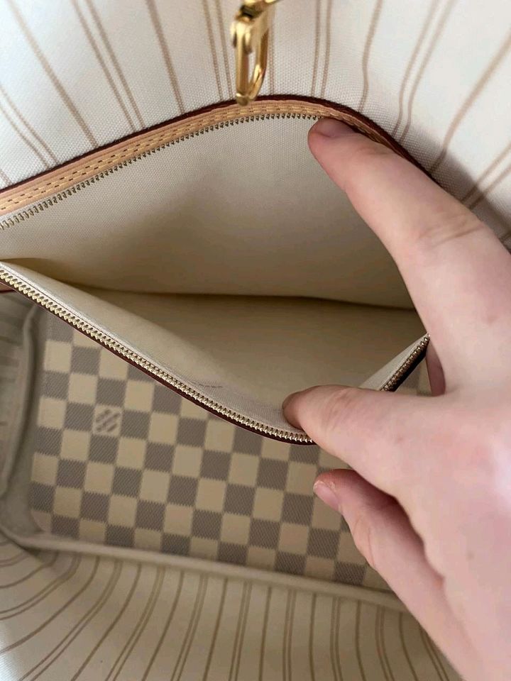 Louis Vuitton Neverfull MM Monogram Azur Fullset mit Rechnung in Aschaffenburg