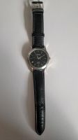 Echtleder Echtlederarmband Armbanduhr Uhr Classic schwarz silber Baden-Württemberg - Eberbach Vorschau