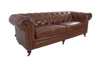 Chesterfield-Sofa 2-Sitzer Leder Vintage-Cigar Schleswig-Holstein - Heiligenstedten Vorschau