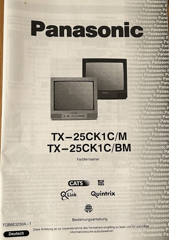 Panasonic Röhren Fernseher Quintrix TX-25CK1C/M in Hohenwestedt