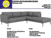 Sofa Couch Wohnlandschaft L Form Struktur grau Nordrhein-Westfalen - Mettingen Vorschau