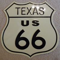 METALL SCHILD ROUTE TEXAS US 66 FÜR BIKER, US FANS, USA ROUTE 66 Nordrhein-Westfalen - Kerken Vorschau