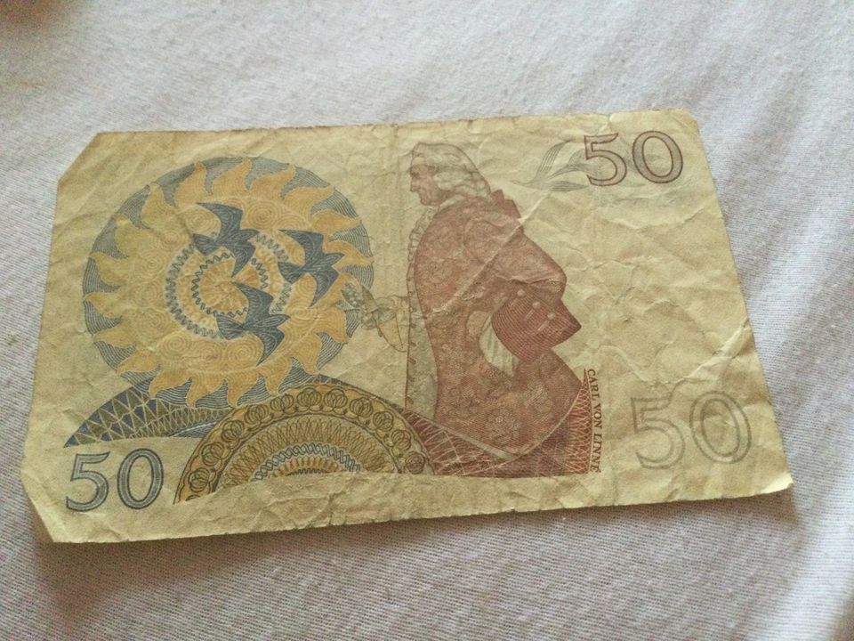 50 Kronen Banknote 1989 aus Schweden zu verkaufen in Lindau