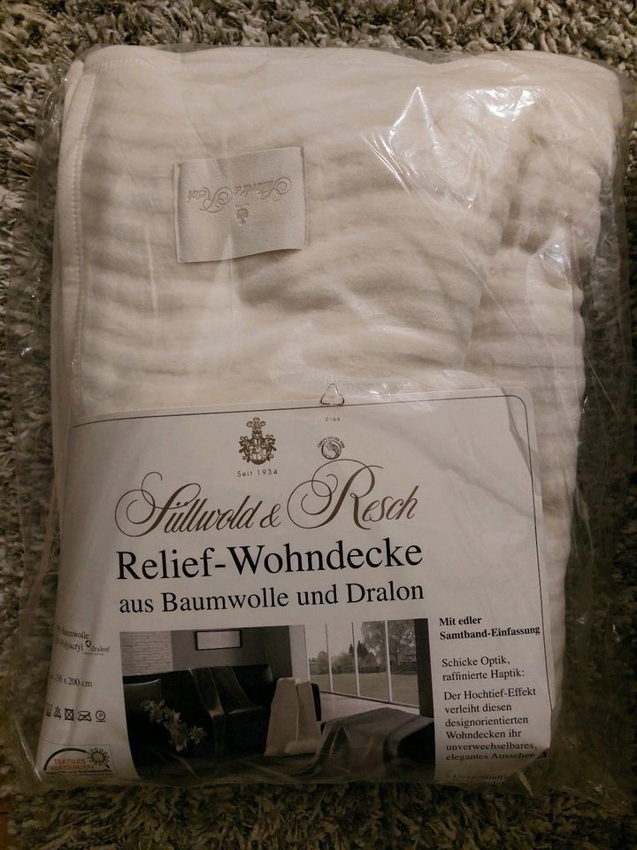 NEU‼️ Süllwold & Resch Relief-Wohndecke aus Baumwolle u. Dralon in Wilnsdorf