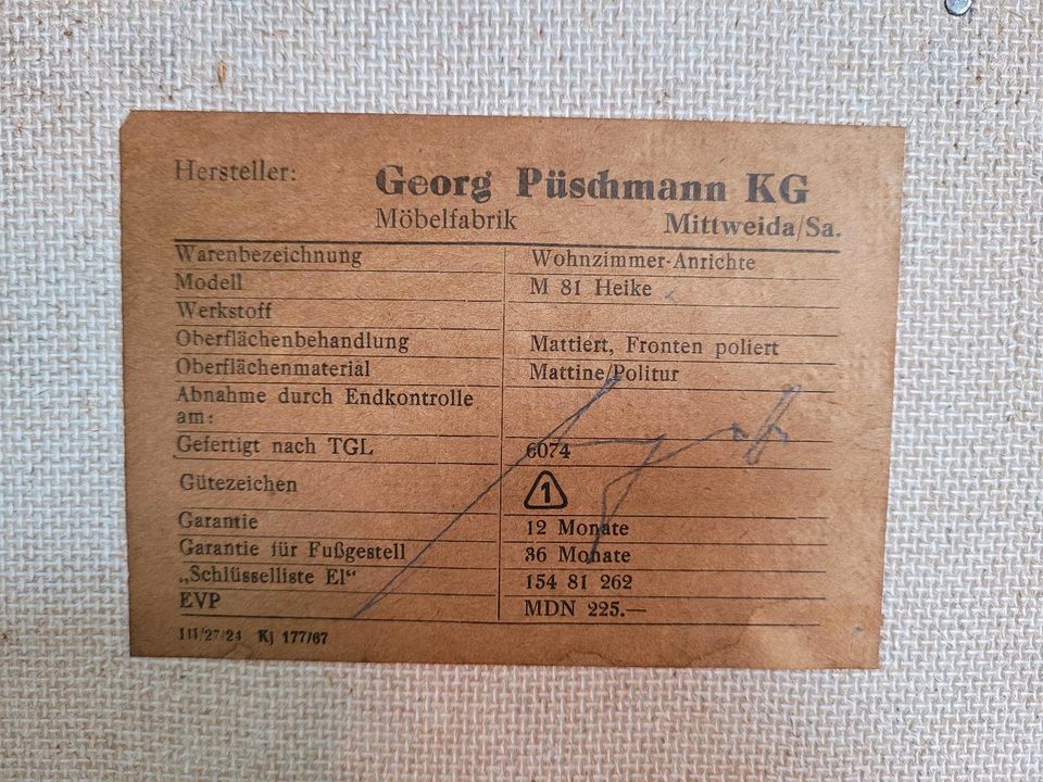 Schrank Kommode Anrichte Holz 50er 60er retro DDR alt vintage in Zwickau