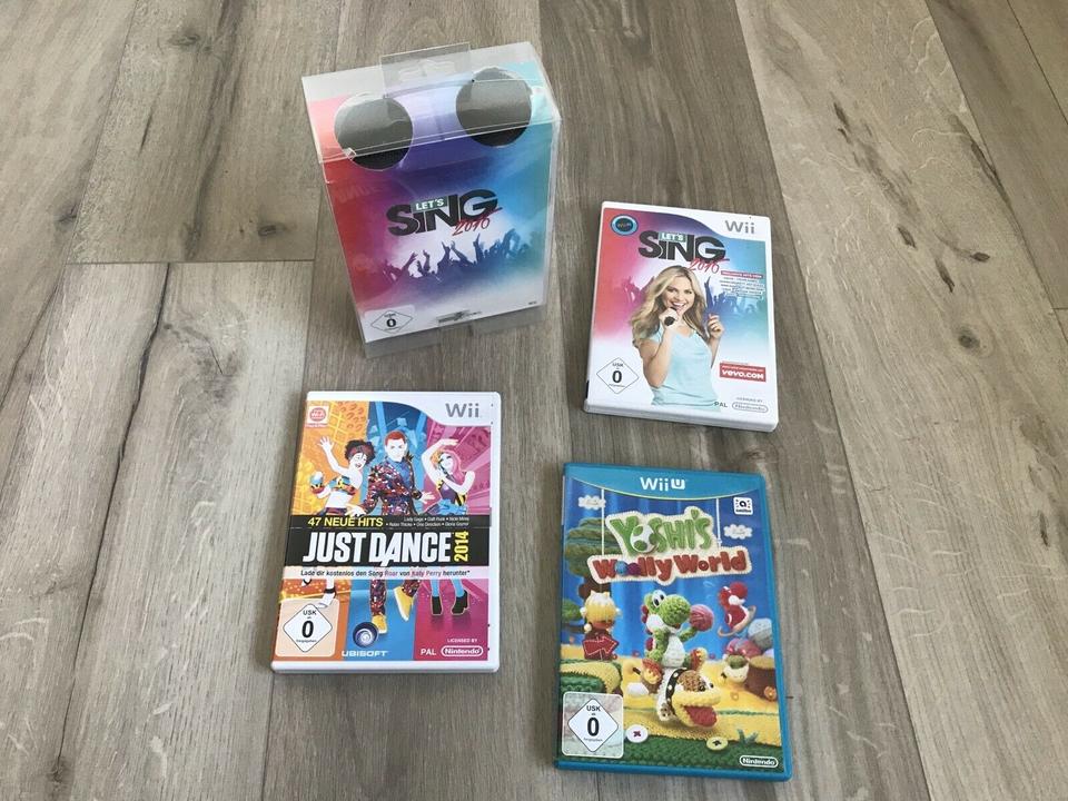 Nintendo Wii U, 5 Spiele, Zubehör, tanzen und singen »Karaoke« in Bad Krozingen