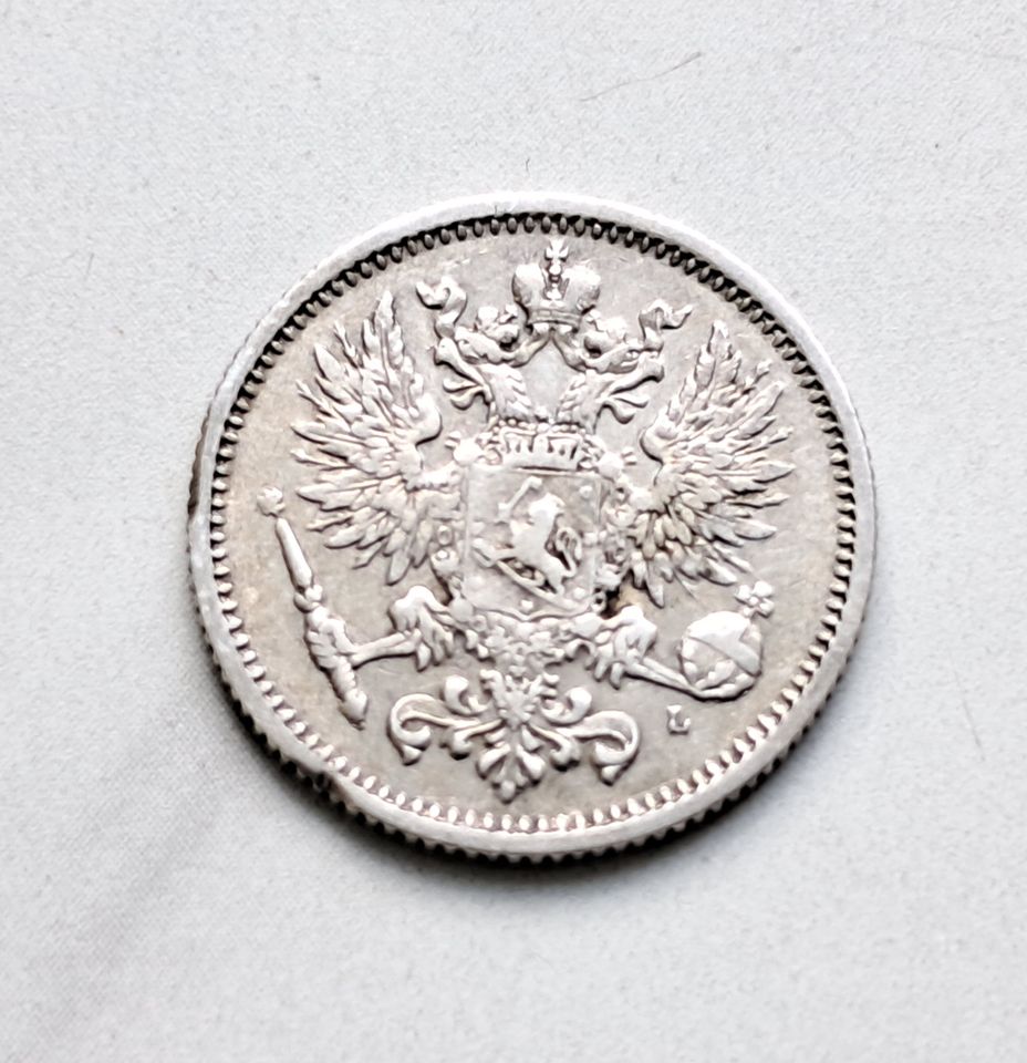 Finnland 50 Penniä 1890 L ,Alexander III -Top Erhaltung !! Silber in Rödermark