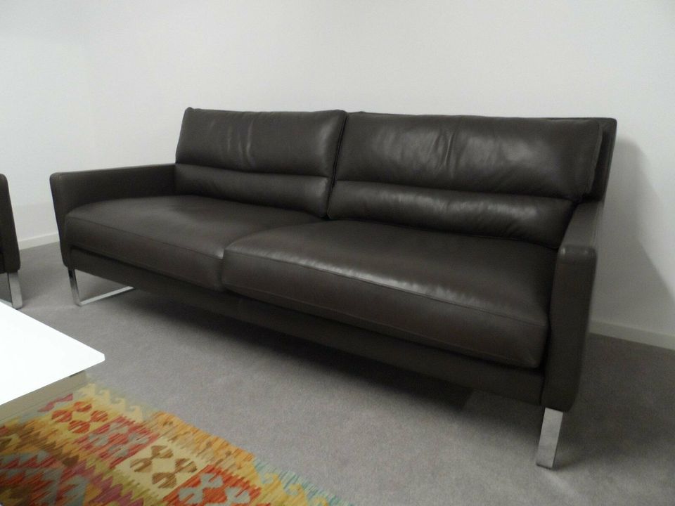 Violetta Sofa Gruppe Leder braun / mocca 2-sitzer & 3-sitzer in Langenlonsheim