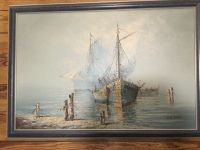 Gemälde, alt, Schiff, V.D. Sane Hamburg-Nord - Hamburg Barmbek Vorschau