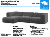 Sofa Couch Wohnlandschaft L Form Moderne Eckcouch Cord grau Bremen - Huchting Vorschau