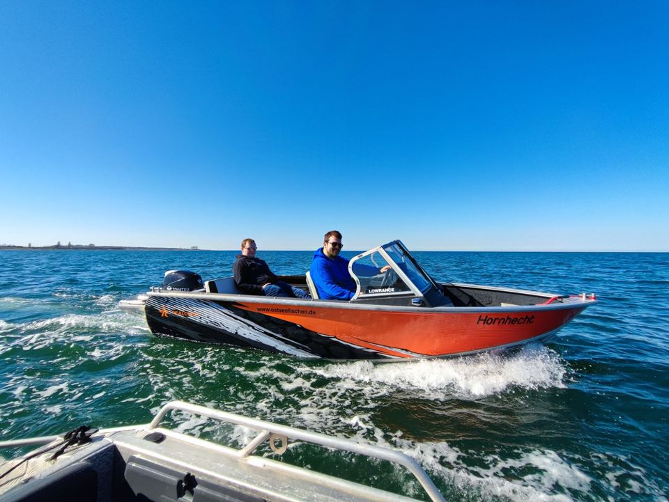 Hornhecht 70PS mit Führerschein Mietboot 4 Stunden Angeln & Fun in Lütjenburg