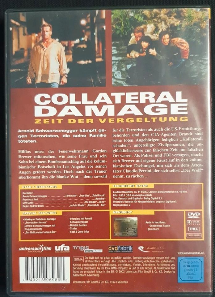 DVD - COLLATERAL DAMAGE - A.SCHWARZENEGGER in Duisburg