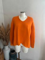 Jakes 100% Baumwolle Strick Pullover orange M Oversized Hessen - Lampertheim Vorschau